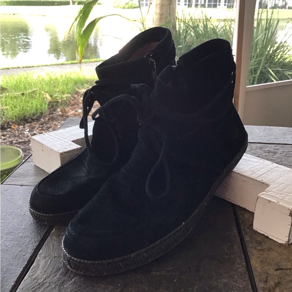 UGG Black Suede High-Top Booties